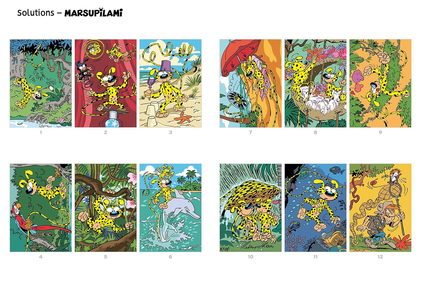 Marsupilami – Coloriages Mystères PDF | Color by Number Adventure Book for Kids