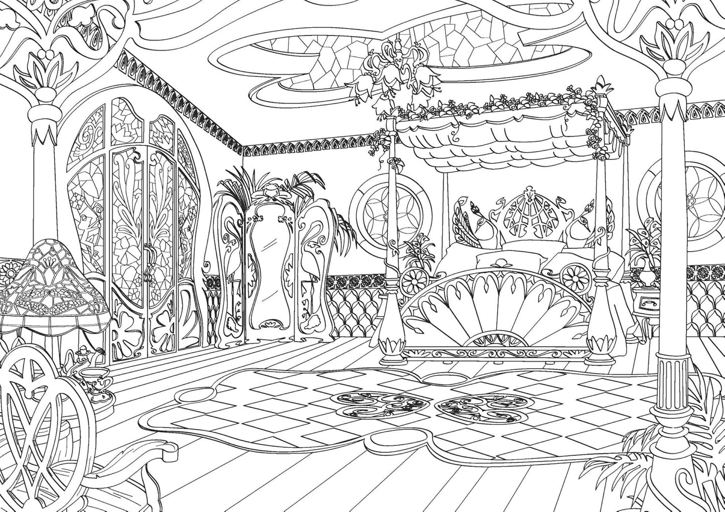 Disney – Home Sweet Home: Art Therapy Coloring Book (100 Illustrations, PDF)