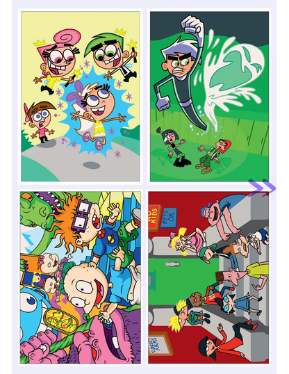 Funny Cartoon Mystery Coloring Book PDF – Color by Number | Kids Cartoon Coloring Pages | Digital Download