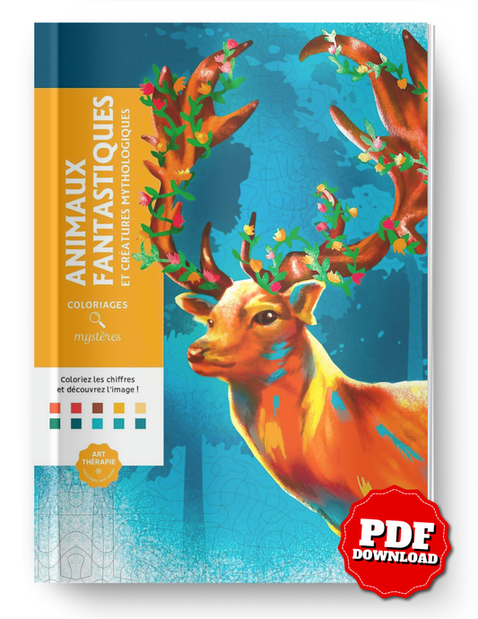 Mystery Color-by-Number – Fantastic Animals & Mythical Creatures Coloring Book (PDF)