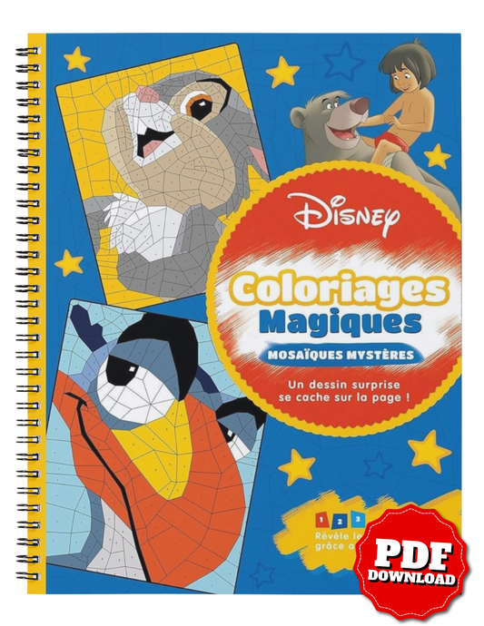 Disney Magical Coloring – Mystery Mosaic Pages (Digital PDF)