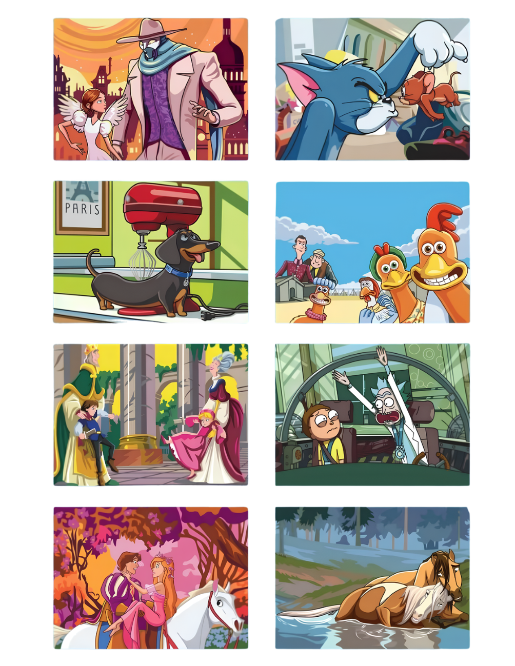 Favorite Cartoons Color by Number | Mystery Coloring Book PDF | Cartoon Coloring Pages | Printable Digital Download