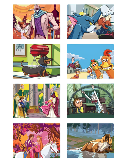 Favorite Cartoons Color by Number | Mystery Coloring Book PDF | Cartoon Coloring Pages | Printable Digital Download