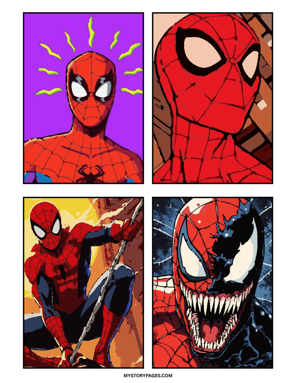 Spider-Man Mystery Color By Number Book | Printable PDF | Color by Number | Instant Digital Download