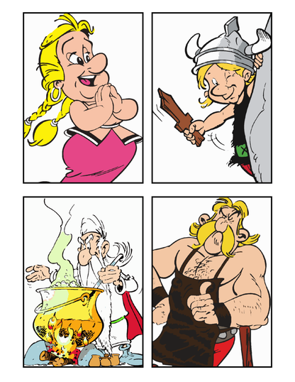 Asterix Mystery Color by Number | Asterix & Obelix Coloring Book | Printable PDF | Mystery Coloring Pages | Instant Download