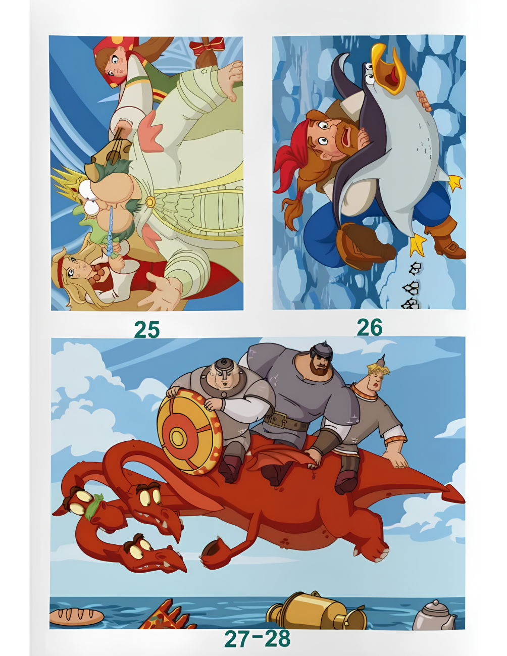 Three Bogatyrs Mystery Coloring Book PDF | Russian Cartoon Color by Number | Printable Digital Download