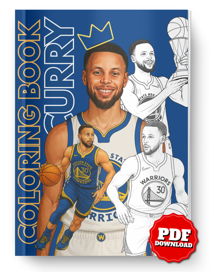 CURRY Coloring Book | Basketball Edition | Printable PDF