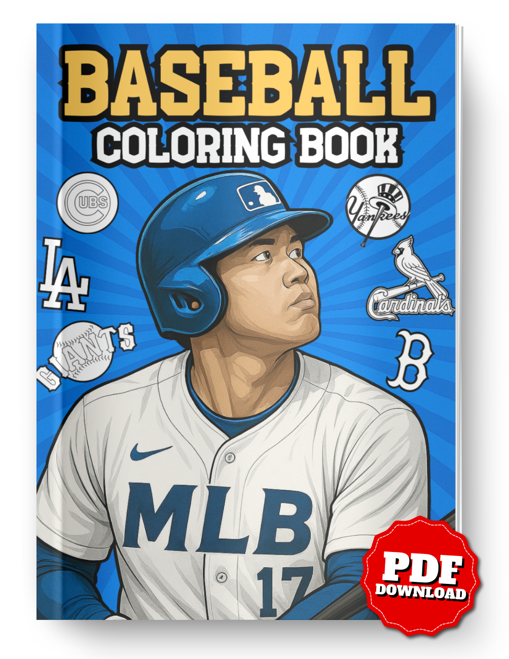 Baseball Coloring Book | MLB-Inspired Printable PDF