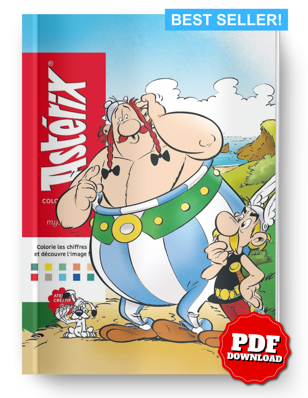 Asterix Mystery Color by Number | Asterix & Obelix Coloring Book | Printable PDF | Mystery Coloring Pages | Instant Download