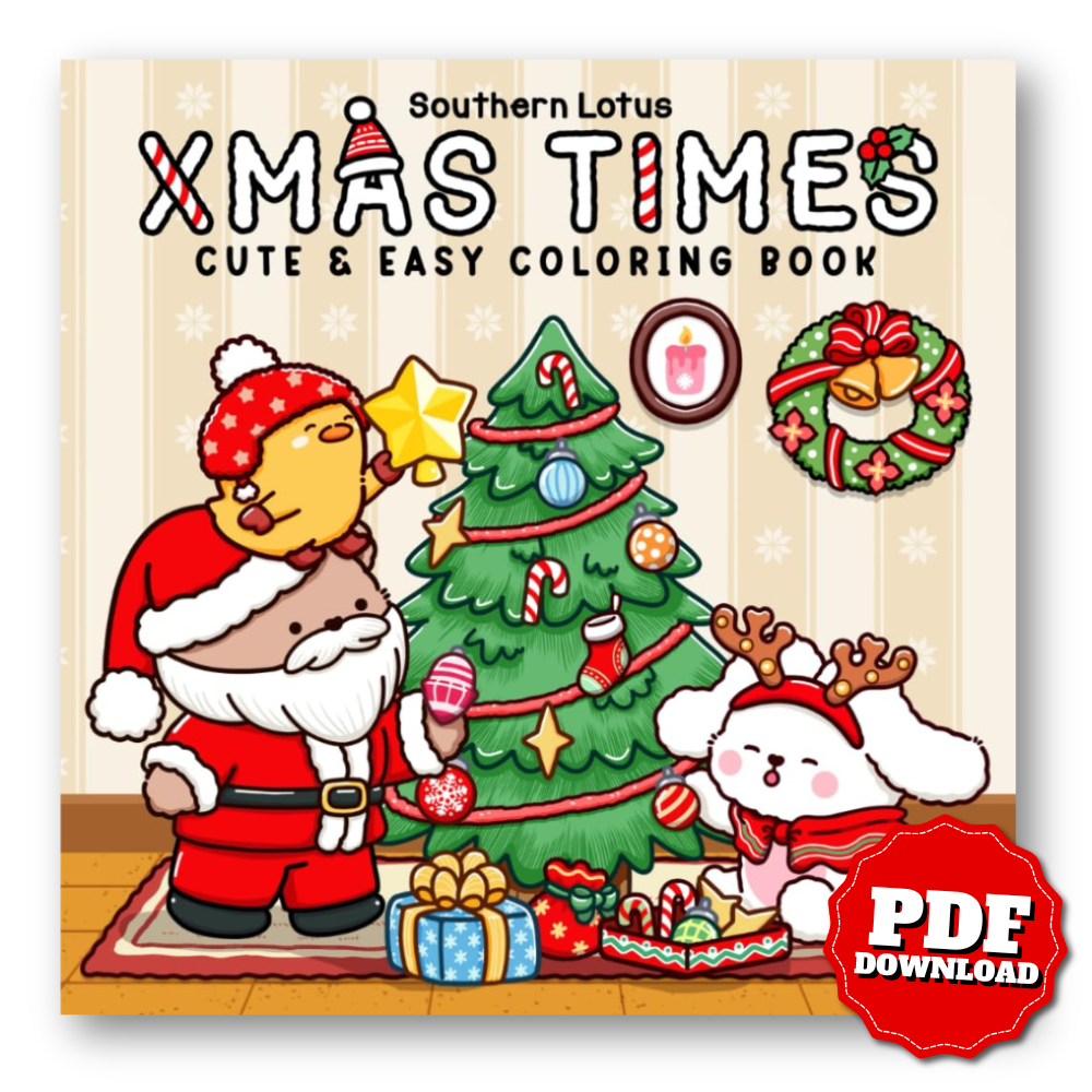 Xmas Times Coloring Book | Cute & Easy Holiday Fun for Kids