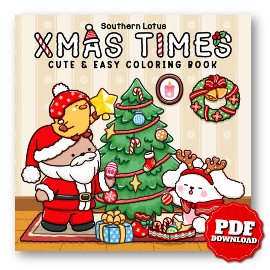 Xmas Times Coloring Book | Cute & Easy Holiday Fun for Kids
