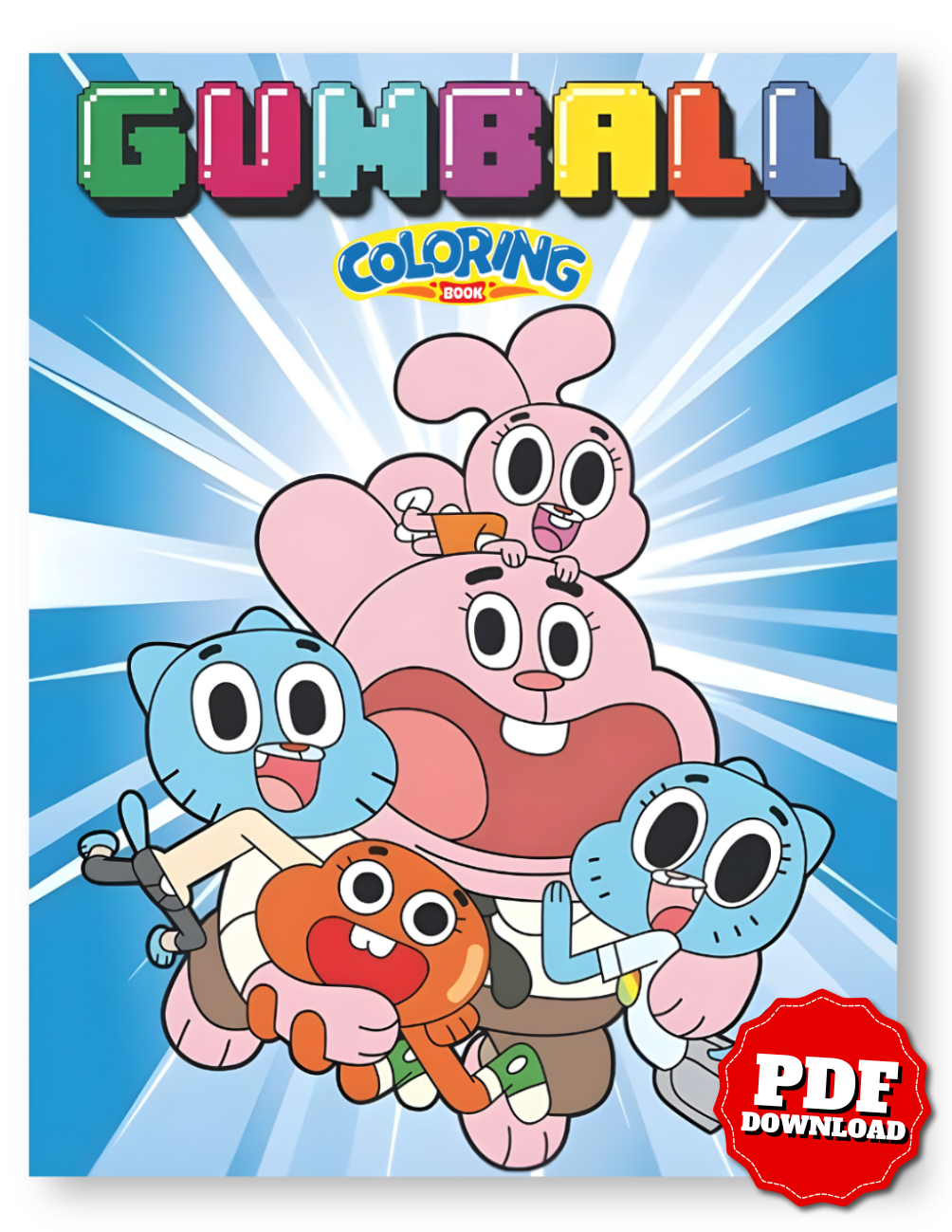 Gumball Coloring Book | 26 Fun Printable Pages for Kids