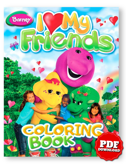 Barney Coloring Book | 19 Printable Pages of Fun & Friendship