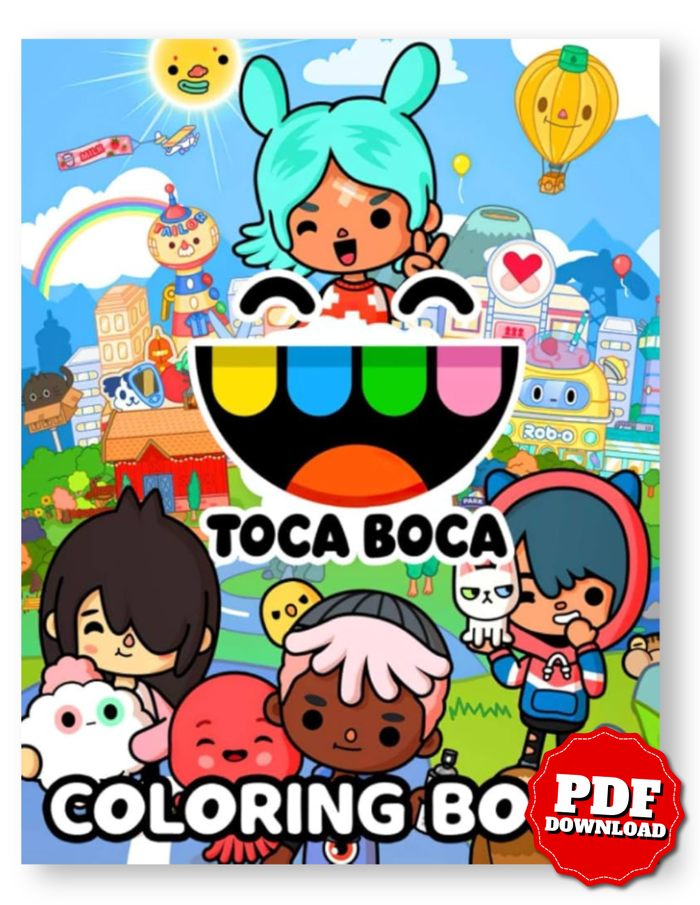 Toca Boca Coloring Book | 24 Fun Printable Pages for Kids