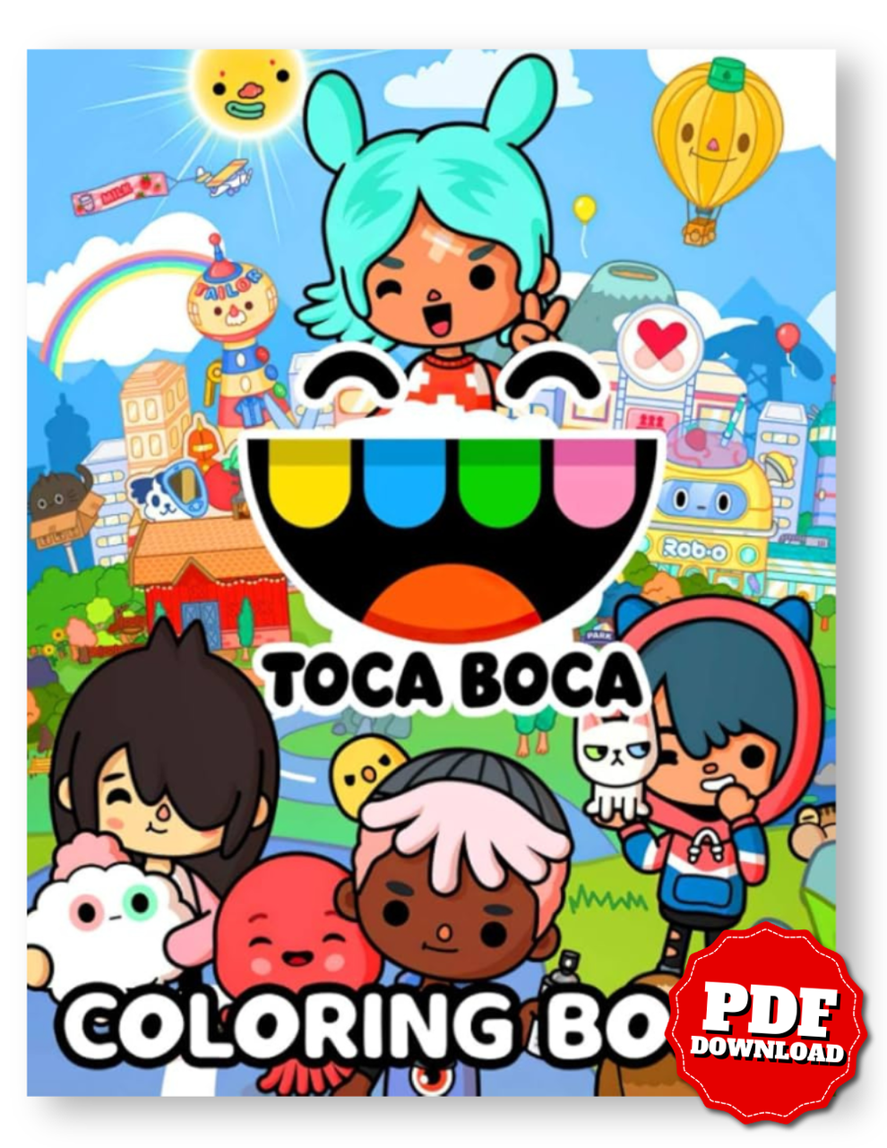 Toca Boca Coloring Book | 24 Fun Printable Pages for Kids – ZORPICO