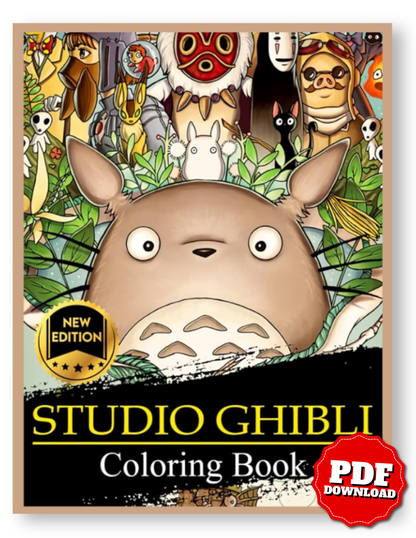 Studio Ghibli Coloring Book – 25 Relaxing Pages Inspired by Magical Anime Worlds