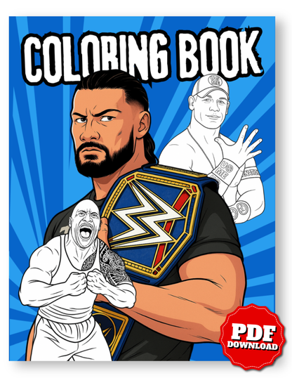 WWE Coloring Book | 49 Printable Pages of Legendary Superstars