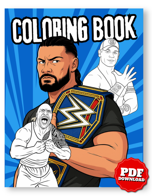 WWE Coloring Book | 49 Printable Pages of Legendary Superstars