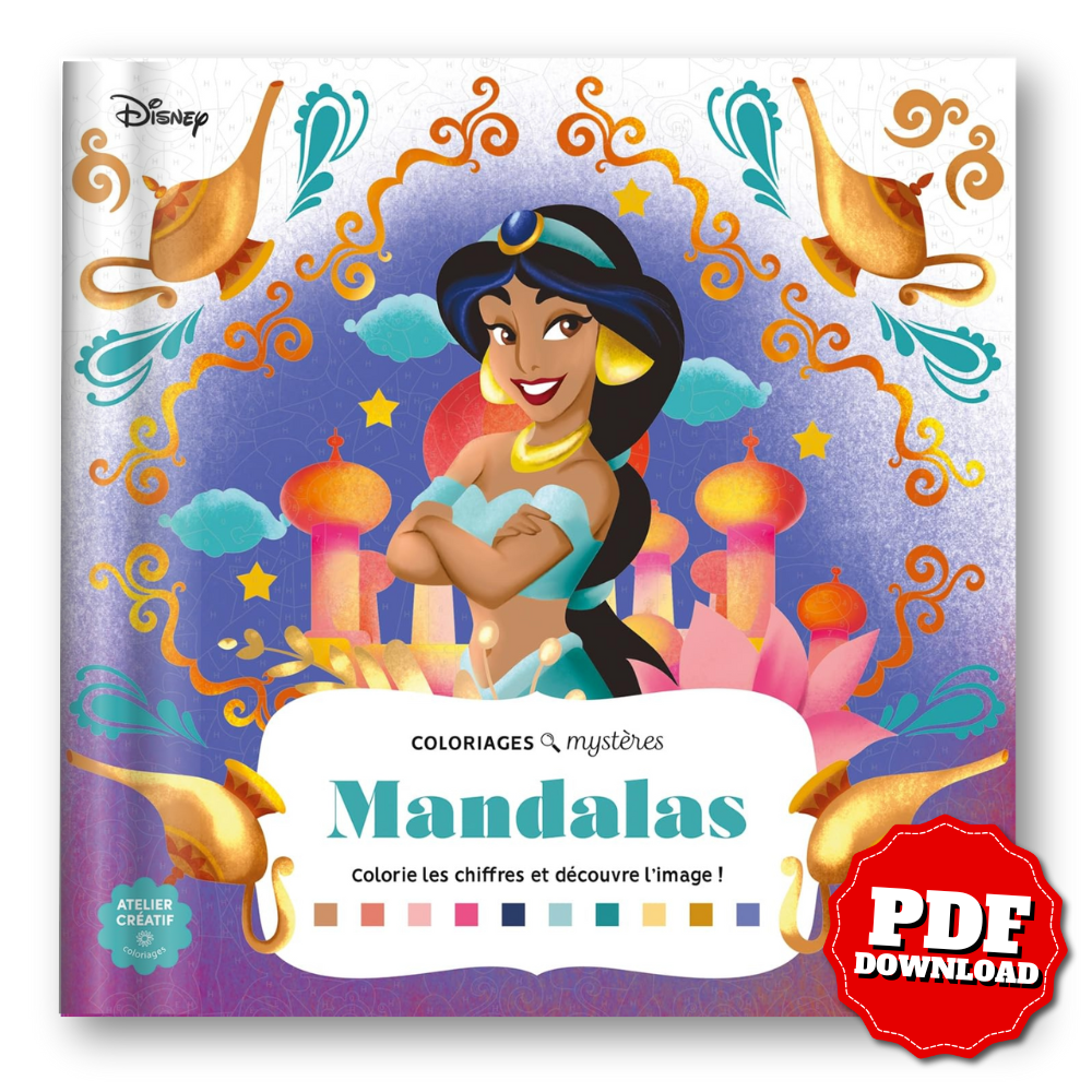 Disney Mandalas – Mystery Coloring Book (40 Pages) | Printable & iPad-Friendly