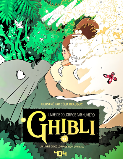 Color by Number Ghibli – Studio Ghibli Color by Number – Miyazaki Coloring Book – Creative Hobbies and Activities – Digital Download