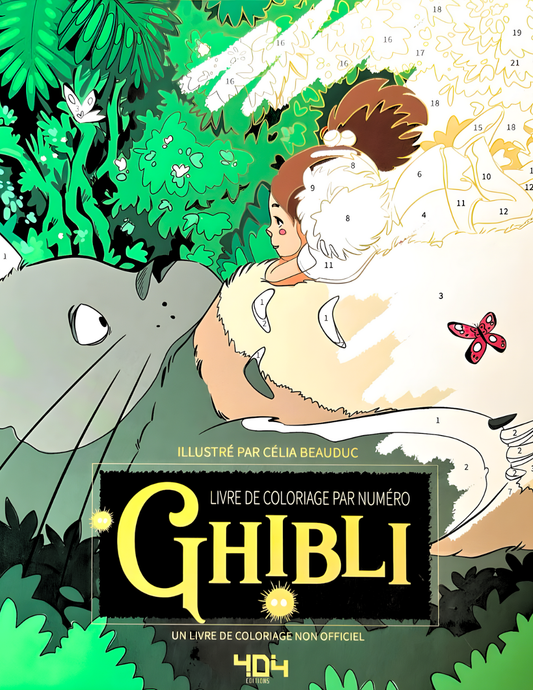 Color by Number Ghibli – Studio Ghibli Color by Number – Miyazaki Coloring Book – Creative Hobbies and Activities – Digital Download