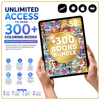Unlimited Access – 300+ Coloring Books