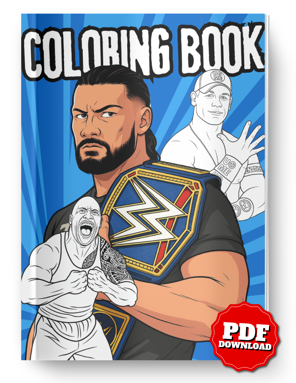 WWE Champions Coloring Book | Printable Wrestling Superstars PDF for Fans & Kids
