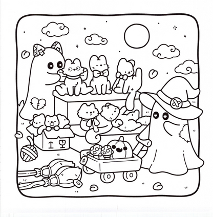 Spooky Fun Coloring Book | Cute & Easy Halloween Pages for Kids
