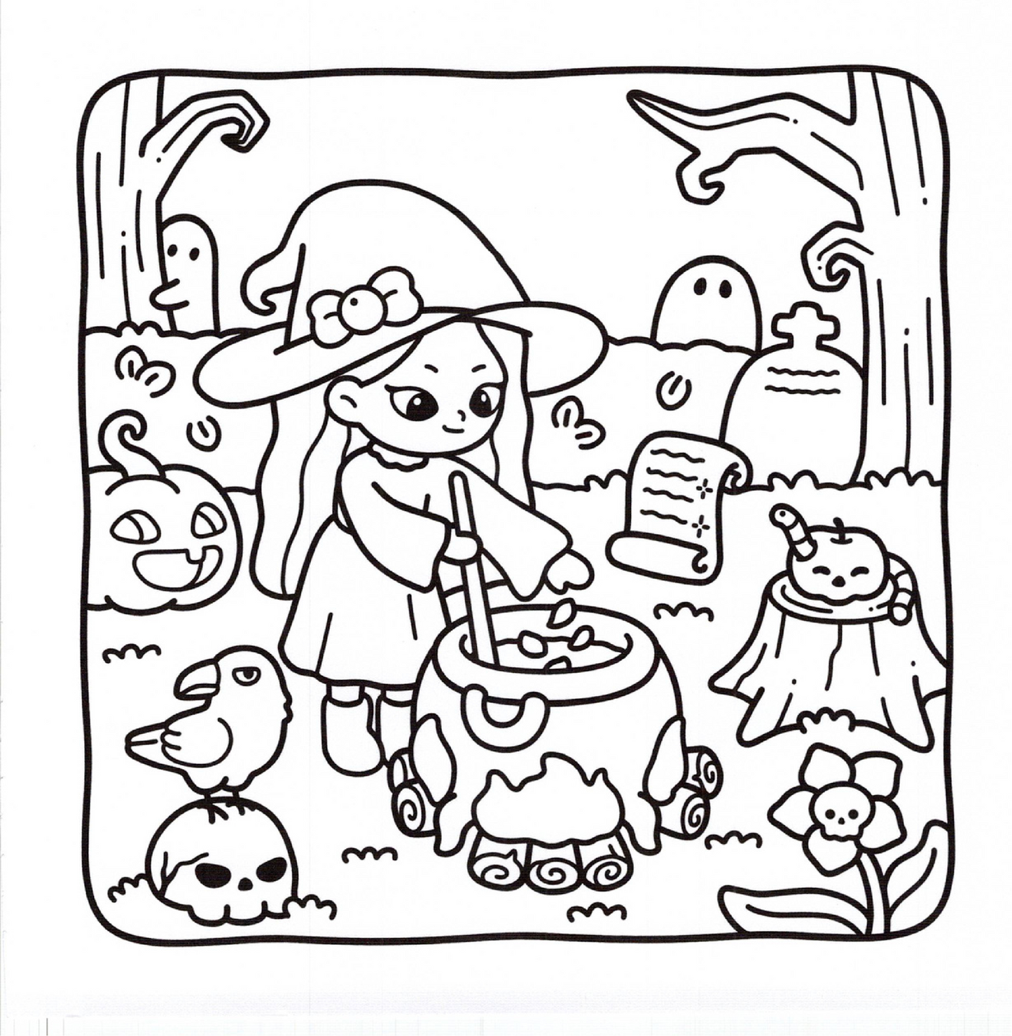 Spooky Fun Coloring Book | Cute & Easy Halloween Pages for Kids