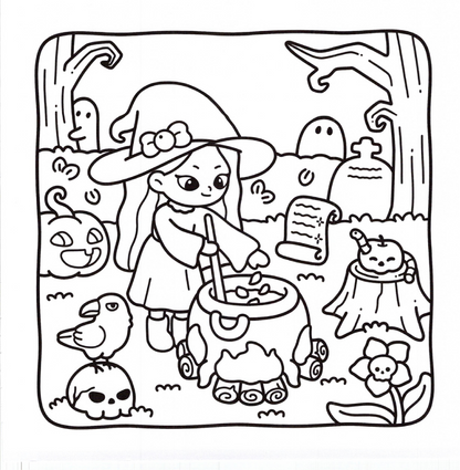 Spooky Fun Coloring Book | Cute & Easy Halloween Pages for Kids