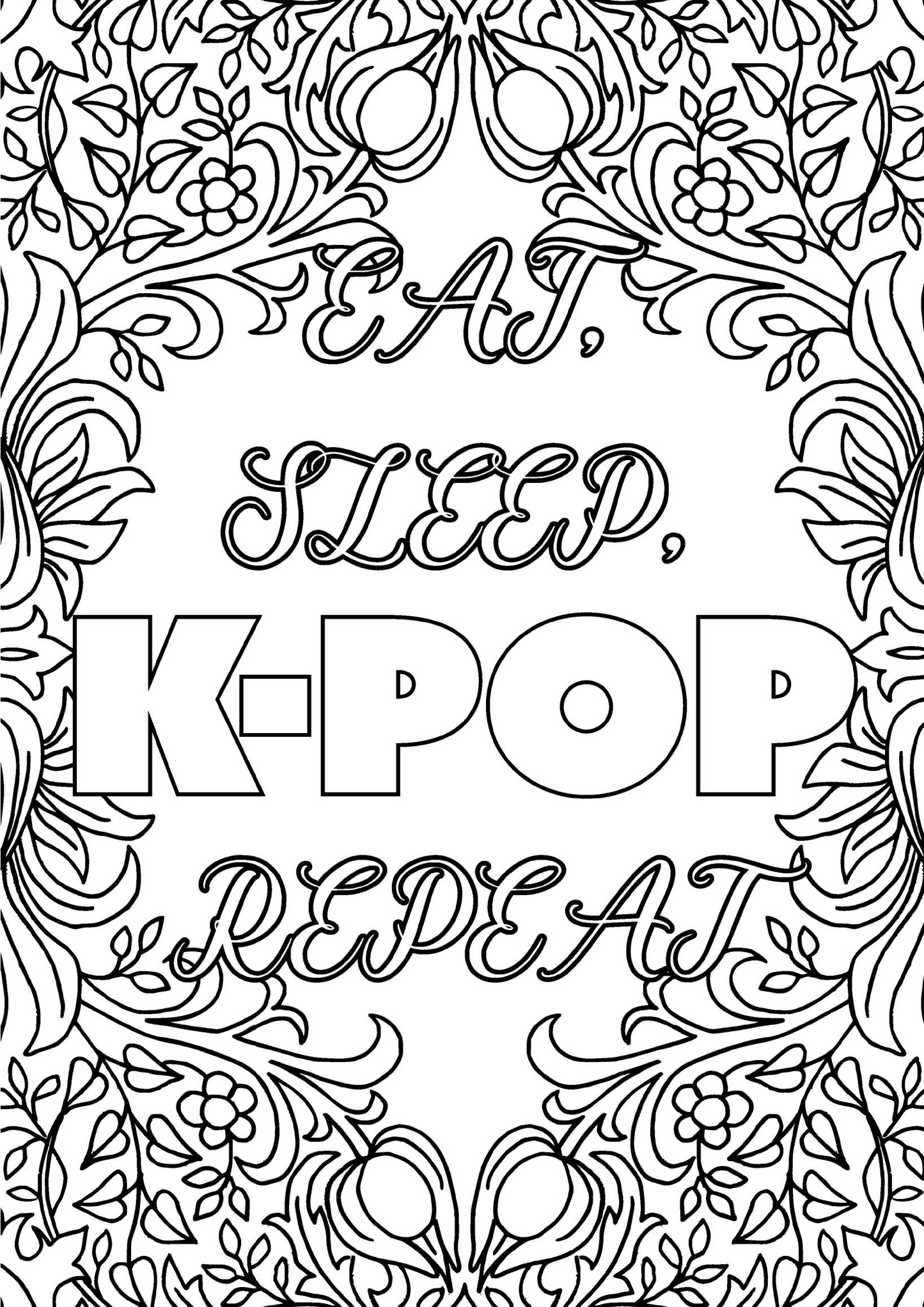 Colouring Book: k-pop demon hunters