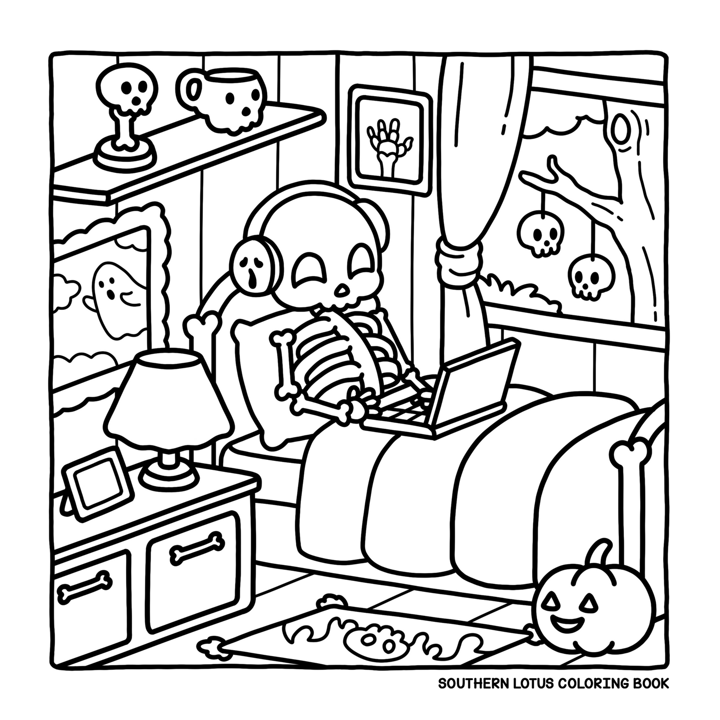 Spooky Vibes Coloring Book | Cute & Easy Halloween Pages for Kids