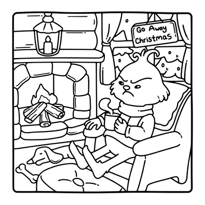 Grumpy Christmas – Funny Xmas Tales Coloring Book | Holiday PDF Download