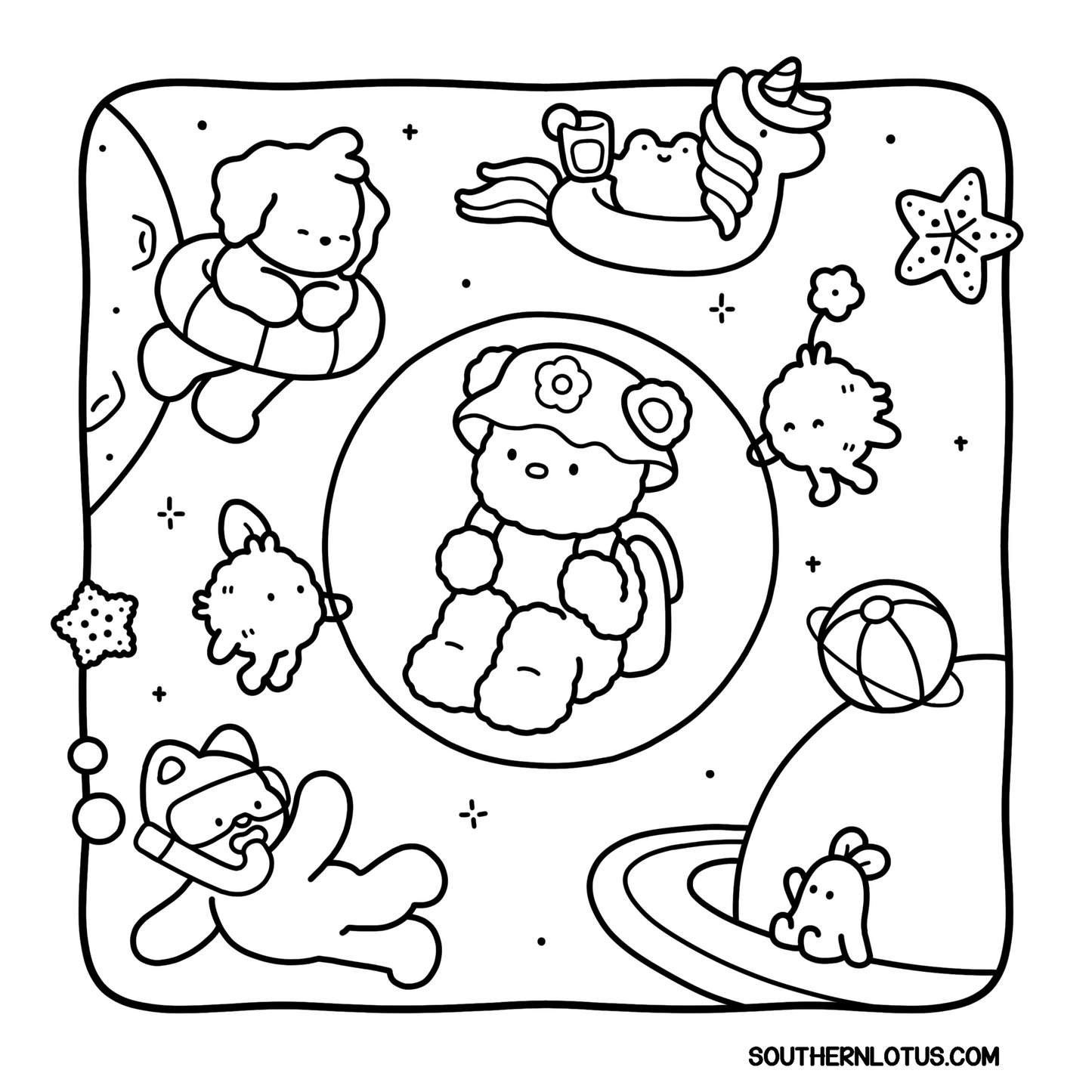Dreamy Friends Coloring Book | Cute & Easy Pages for Kids