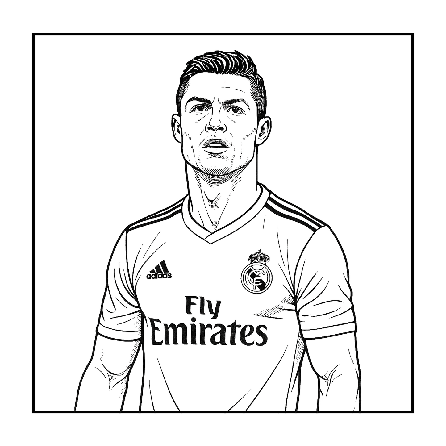 Cristiano Ronaldo Coloring Book | Soccer Legend Printable Pages for Fans
