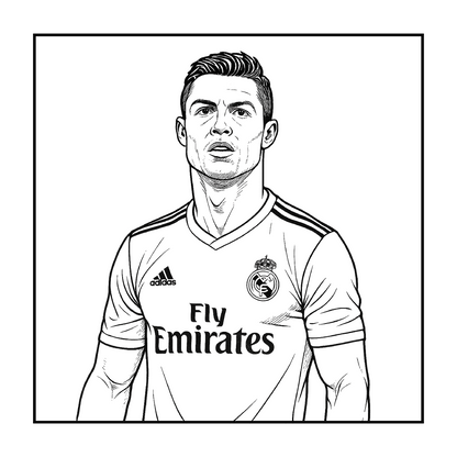Cristiano Ronaldo Coloring Book | Soccer Legend Printable Pages for Fans