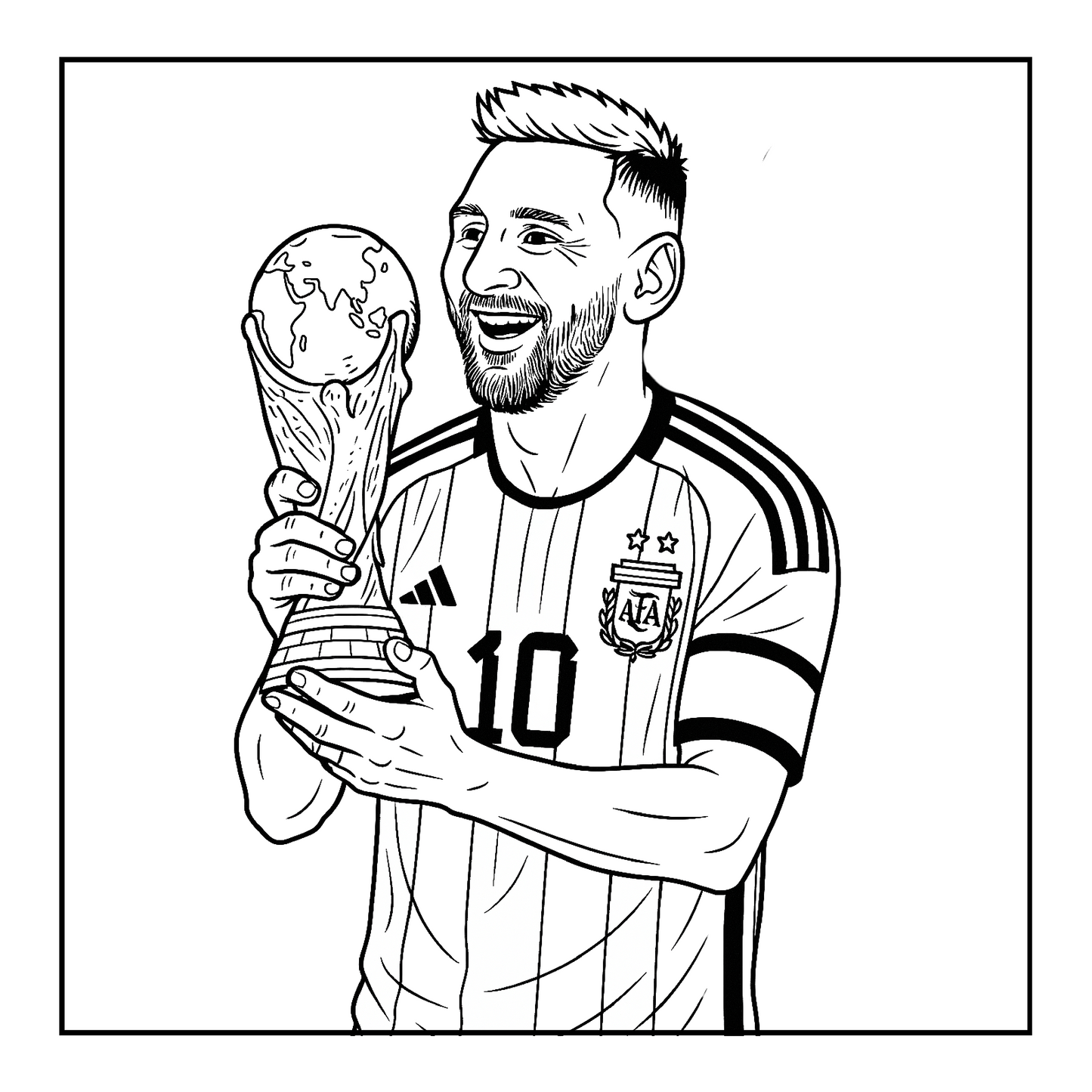 Messi Coloring Book | Soccer Legend Printable Pages for Fans