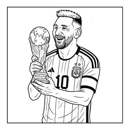 Messi Coloring Book | Soccer Legend Printable Pages for Fans