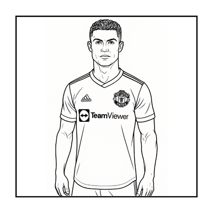 Cristiano Ronaldo Coloring Book | Soccer Legend Printable Pages for Fans