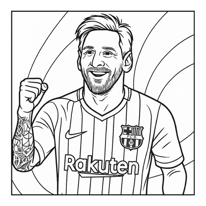 Messi Coloring Book | Soccer Legend Printable Pages for Fans