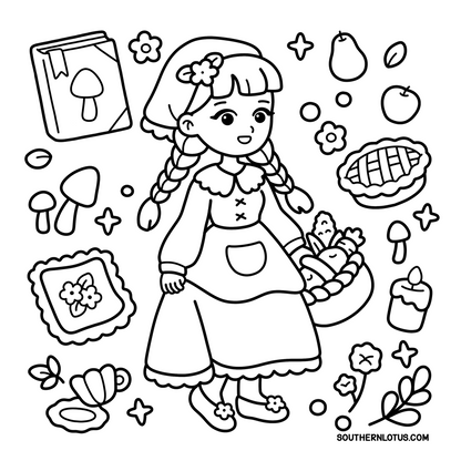 Girl Spaces Coloring Book | Cute & Easy Pages for Girls & Kids