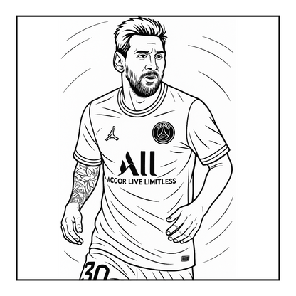 Messi Coloring Book | Soccer Legend Printable Pages for Fans