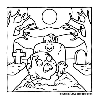 Spooky Vibes Coloring Book | Cute & Easy Halloween Pages for Kids