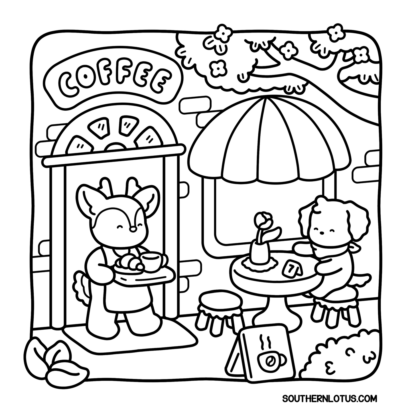 Calm Days Coloring Book | Cute & Easy Relaxing Pages for Kids