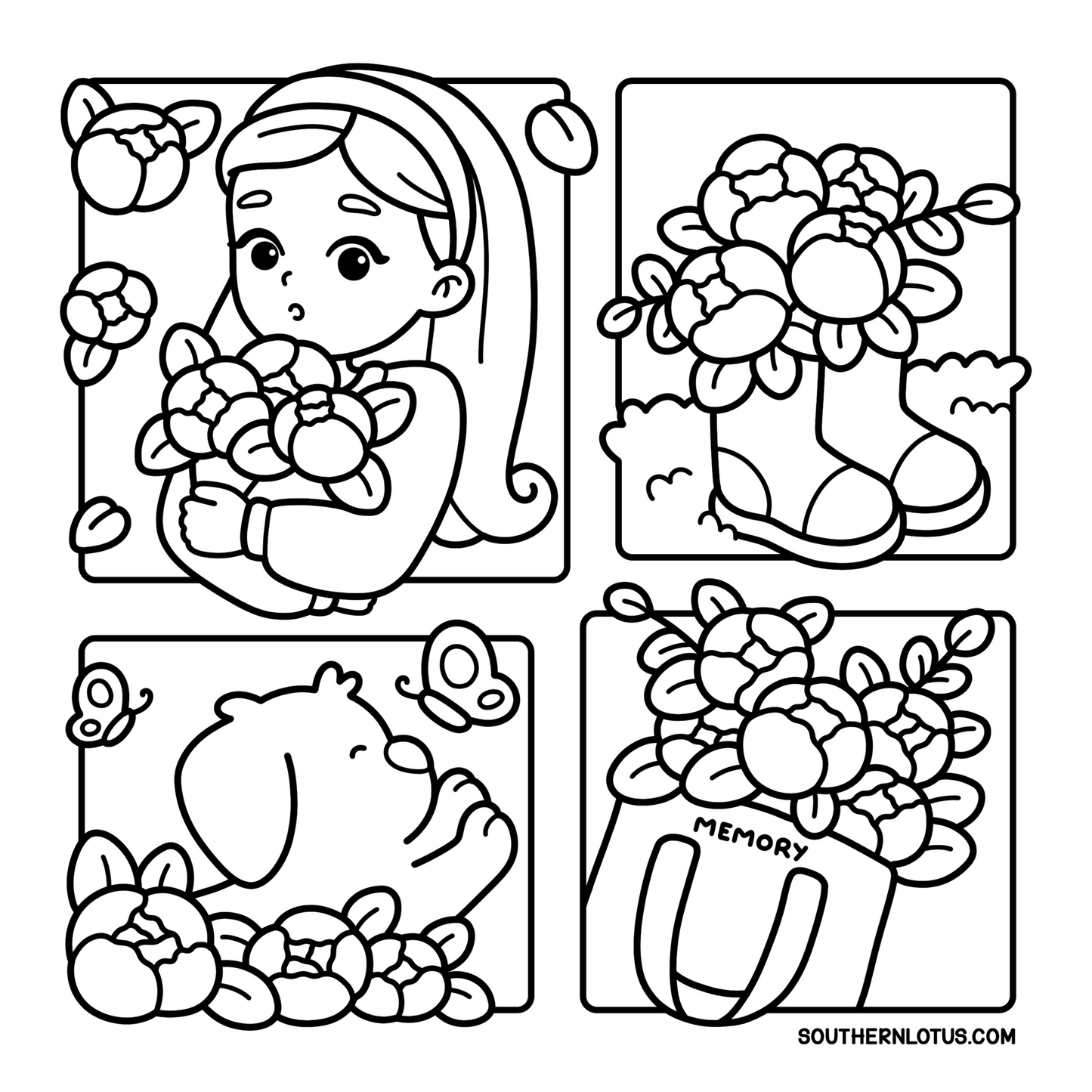 Girl Spaces Coloring Book | Cute & Easy Pages for Girls & Kids