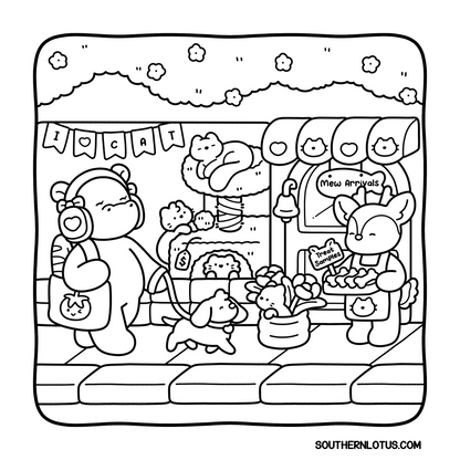 Calm Days Coloring Book | Cute & Easy Relaxing Pages for Kids