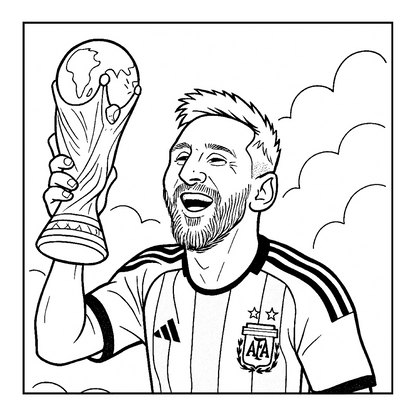 Messi Coloring Book | Soccer Legend Printable Pages for Fans