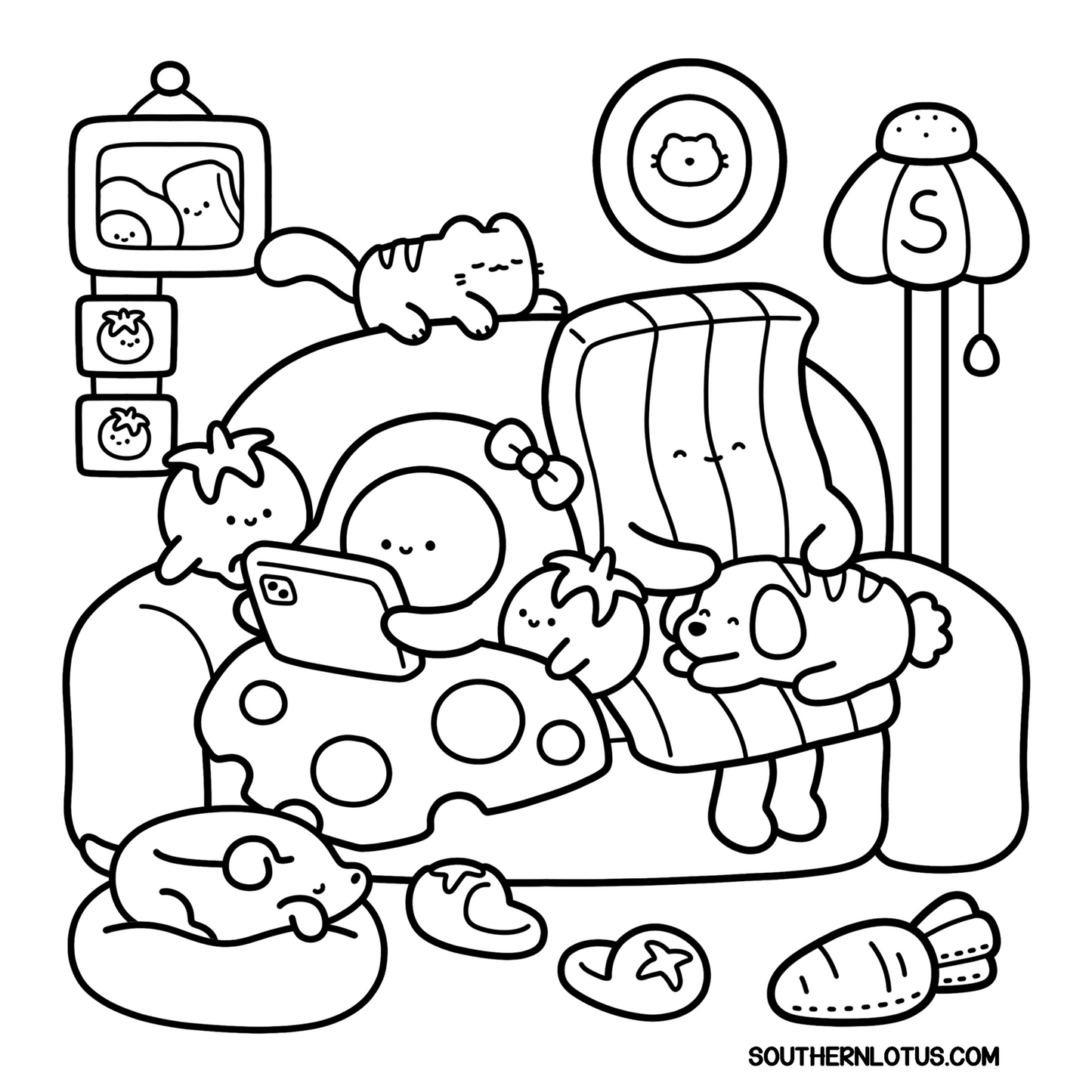 Breakfast Club Coloring Book | Cute & Easy Food-Themed Pages for Kids