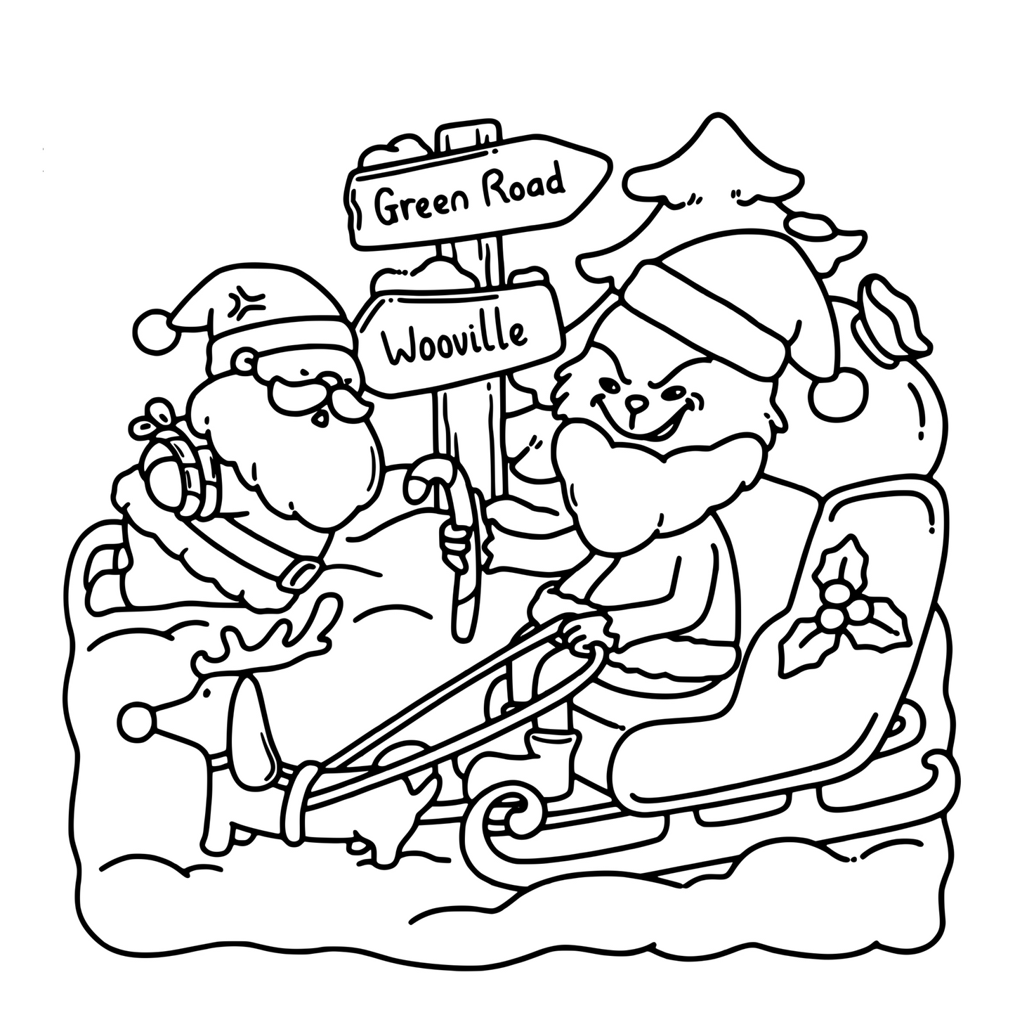 Grumpy Christmas – Funny Xmas Tales Coloring Book | Holiday PDF Download