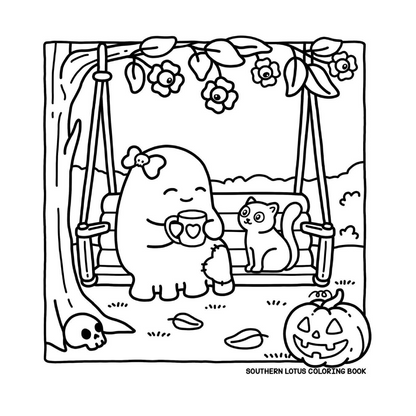 Very Demure, Very Spooky Coloring Book | Cute & Easy Halloween Pages for Kids